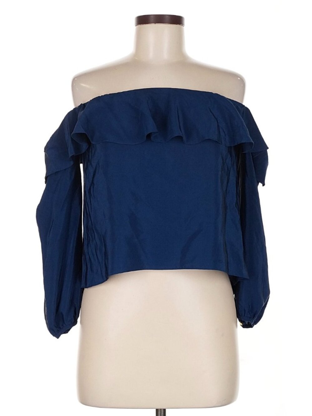 Amanda Uprichard 100% Silk Off the Shoulder Blouse